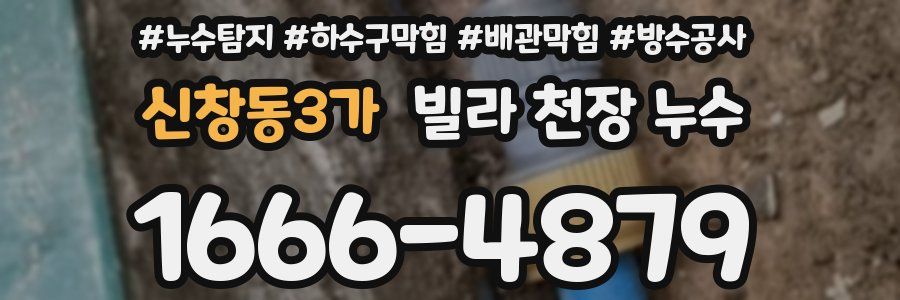 신창동3가 빌라 천장 누수