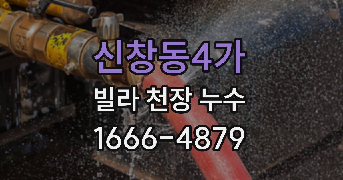 신창동4가 빌라 천장 누수