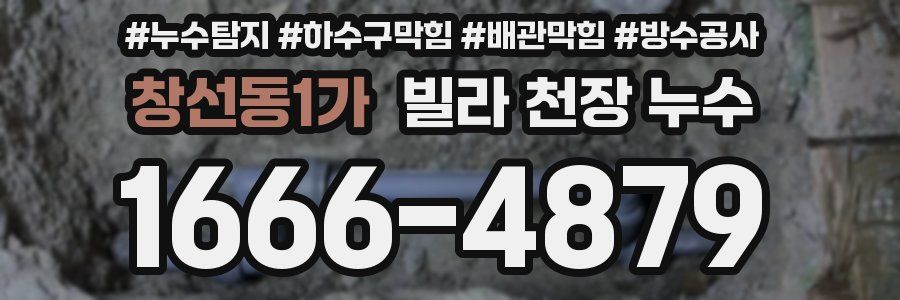창선동1가 빌라 천장 누수