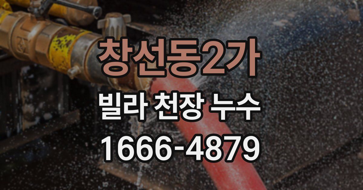창선동2가 빌라 천장 누수