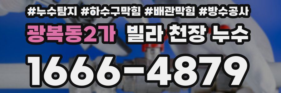 광복동2가 빌라 천장 누수