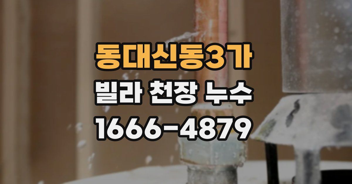 동대신동3가 빌라 천장 누수