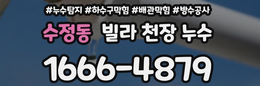 수정동 빌라 천장 누수
