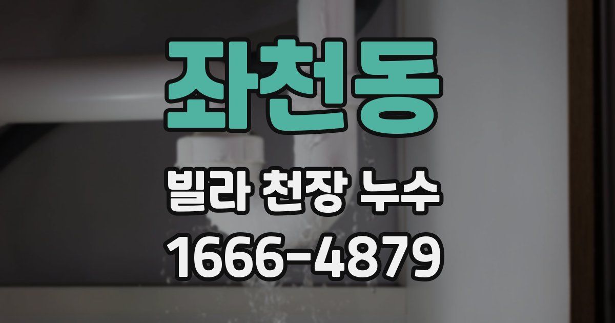 좌천동 빌라 천장 누수