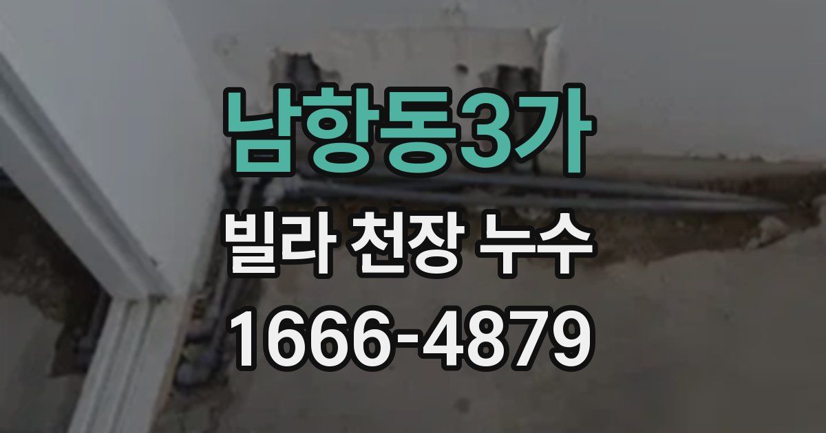 남항동3가 빌라 천장 누수