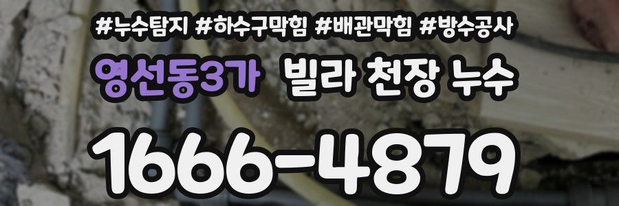 영선동3가 빌라 천장 누수