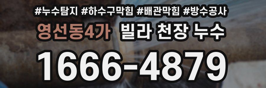 영선동4가 빌라 천장 누수