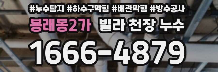 봉래동2가 빌라 천장 누수