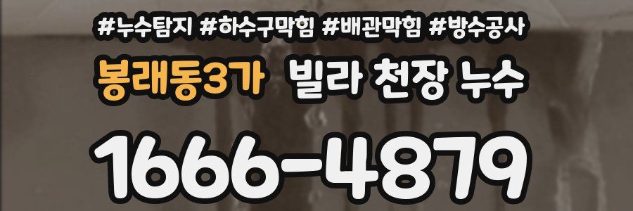 봉래동3가 빌라 천장 누수