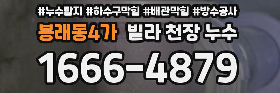 봉래동4가 빌라 천장 누수
