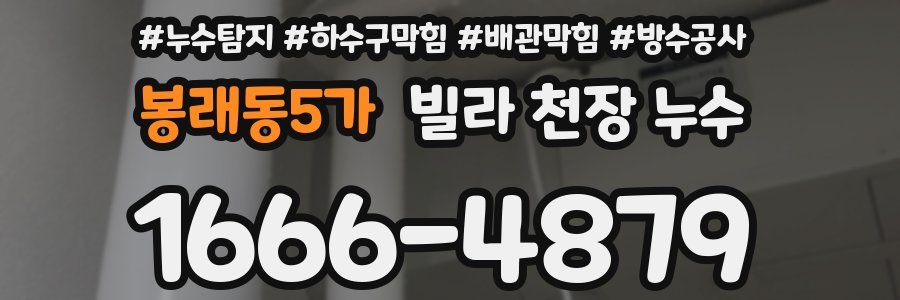 봉래동5가 빌라 천장 누수