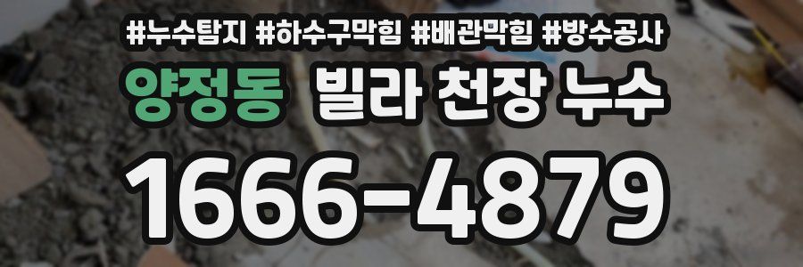 양정동 빌라 천장 누수