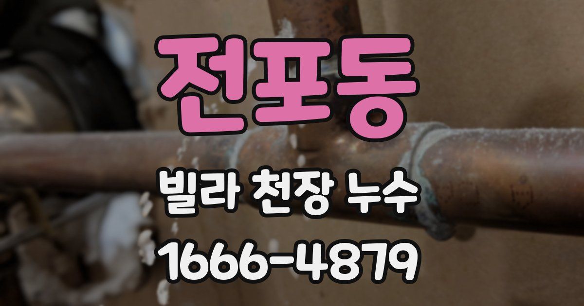 전포동 빌라 천장 누수