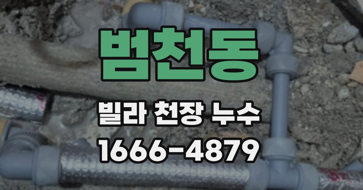 범천동 빌라 천장 누수