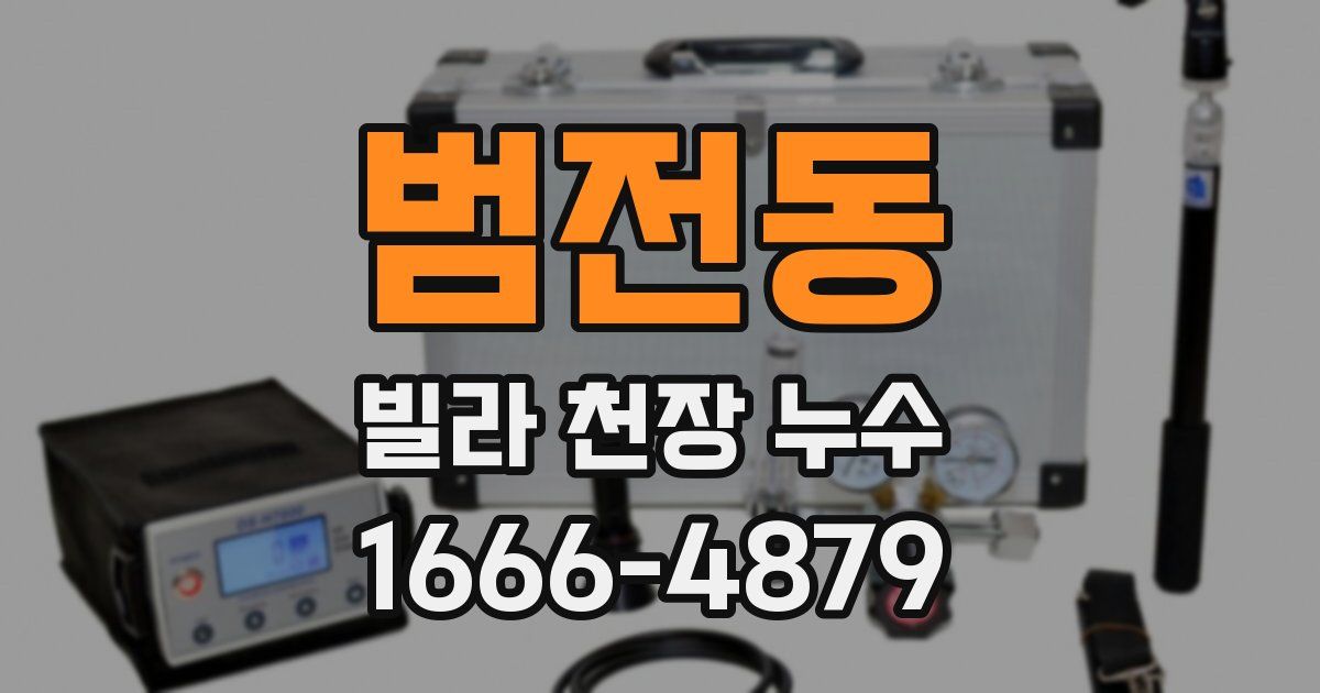 범전동 빌라 천장 누수