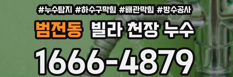 범전동 빌라 천장 누수