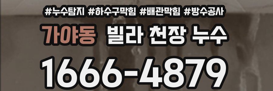 가야동 빌라 천장 누수