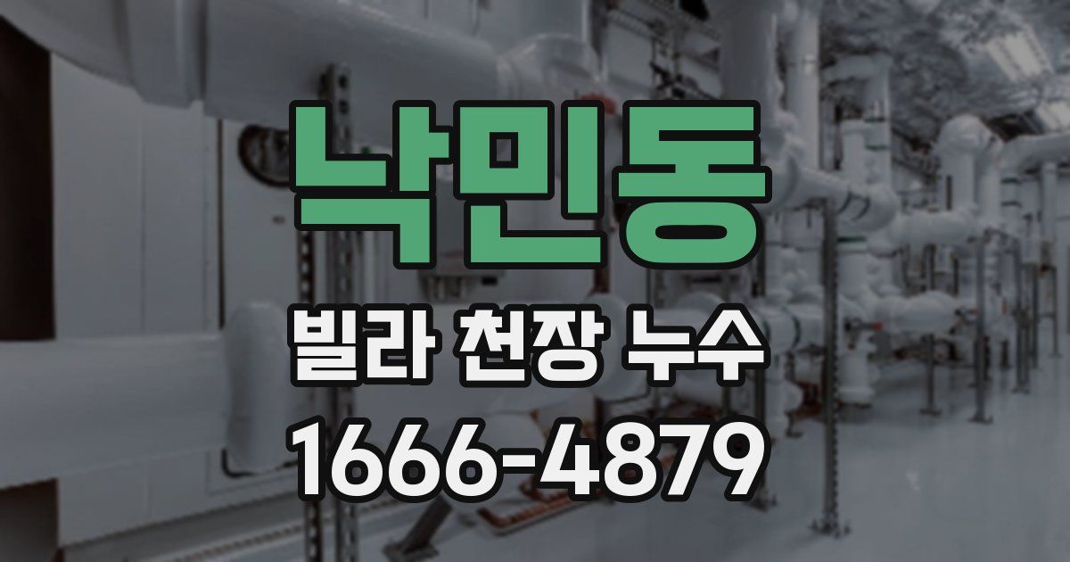 낙민동 빌라 천장 누수