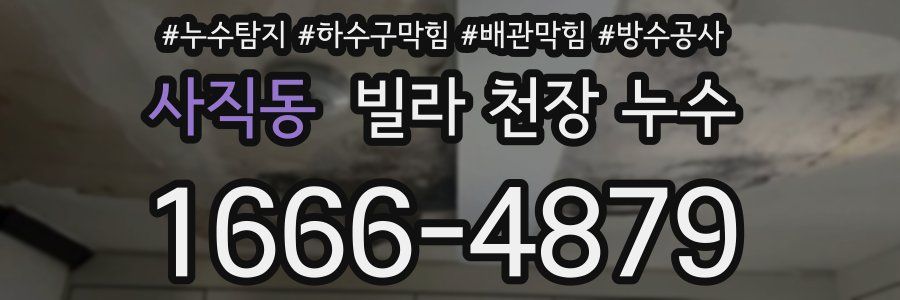 사직동 빌라 천장 누수