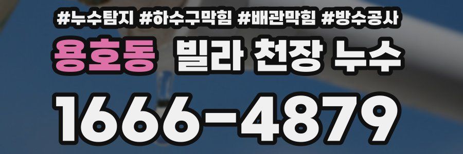 용호동 빌라 천장 누수