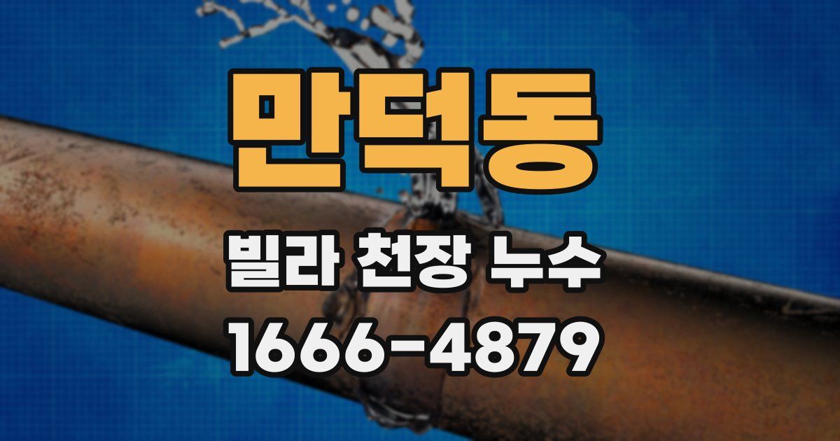 만덕동 빌라 천장 누수