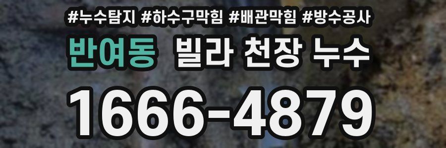 반여동 빌라 천장 누수