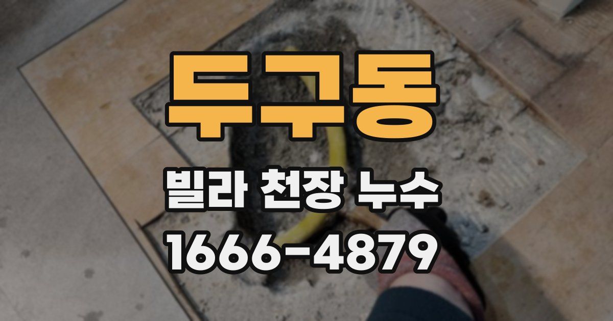 두구동 빌라 천장 누수