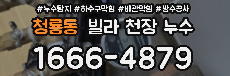 청룡동 빌라 천장 누수