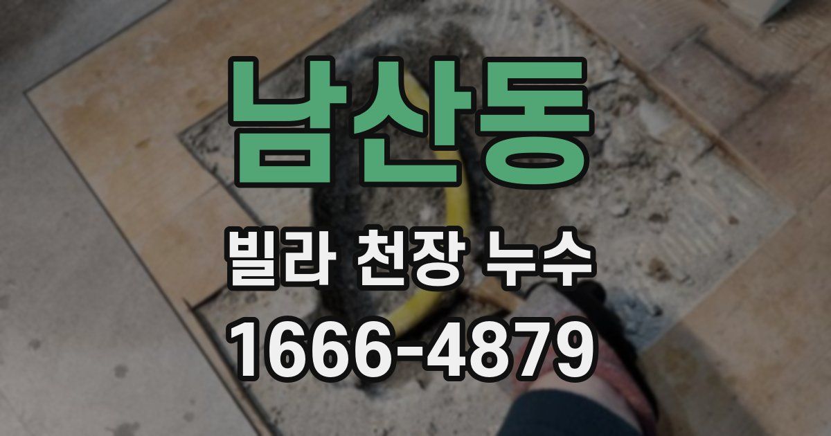 남산동 빌라 천장 누수