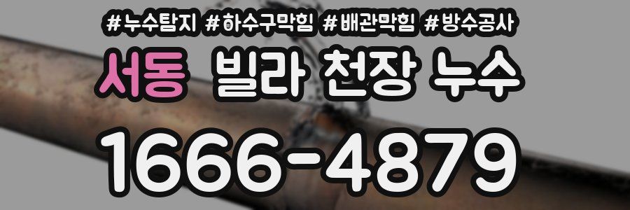 서동 빌라 천장 누수
