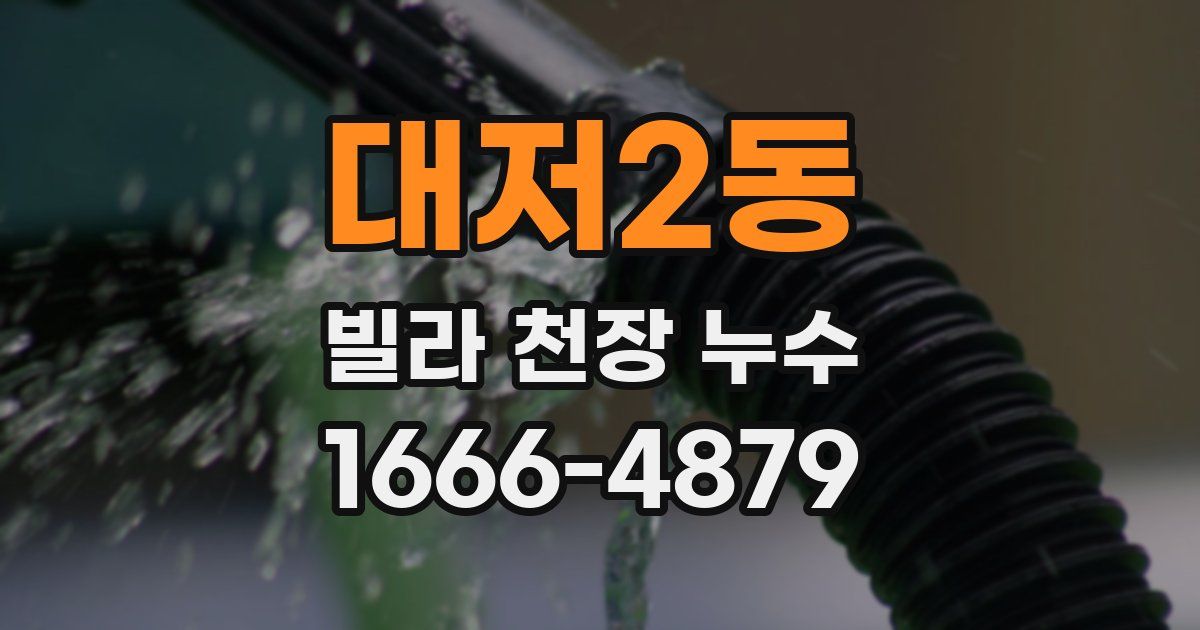 대저2동 빌라 천장 누수