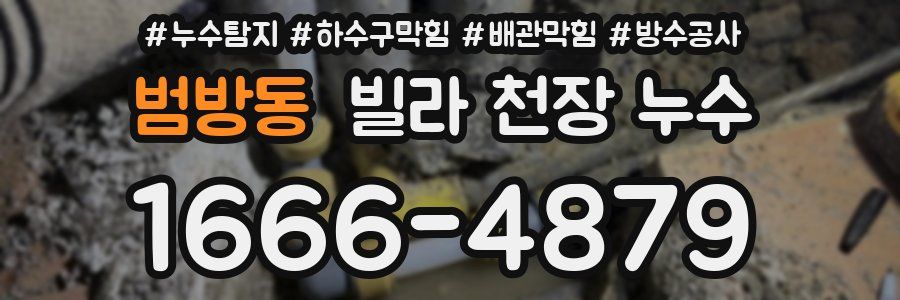 범방동 빌라 천장 누수