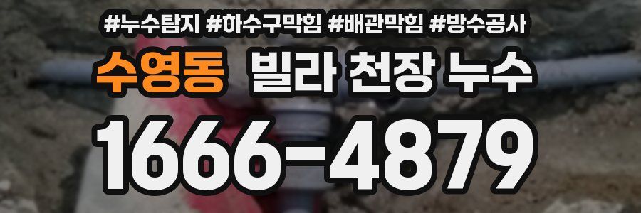 수영동 빌라 천장 누수