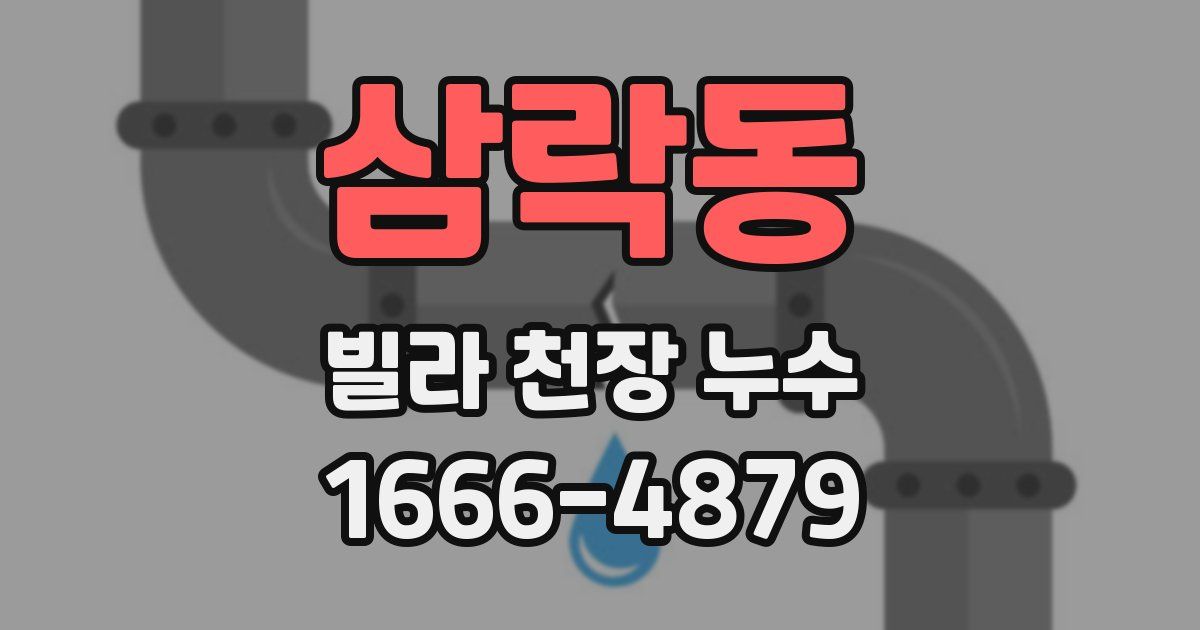 삼락동 빌라 천장 누수