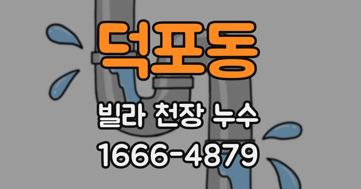 덕포동 빌라 천장 누수
