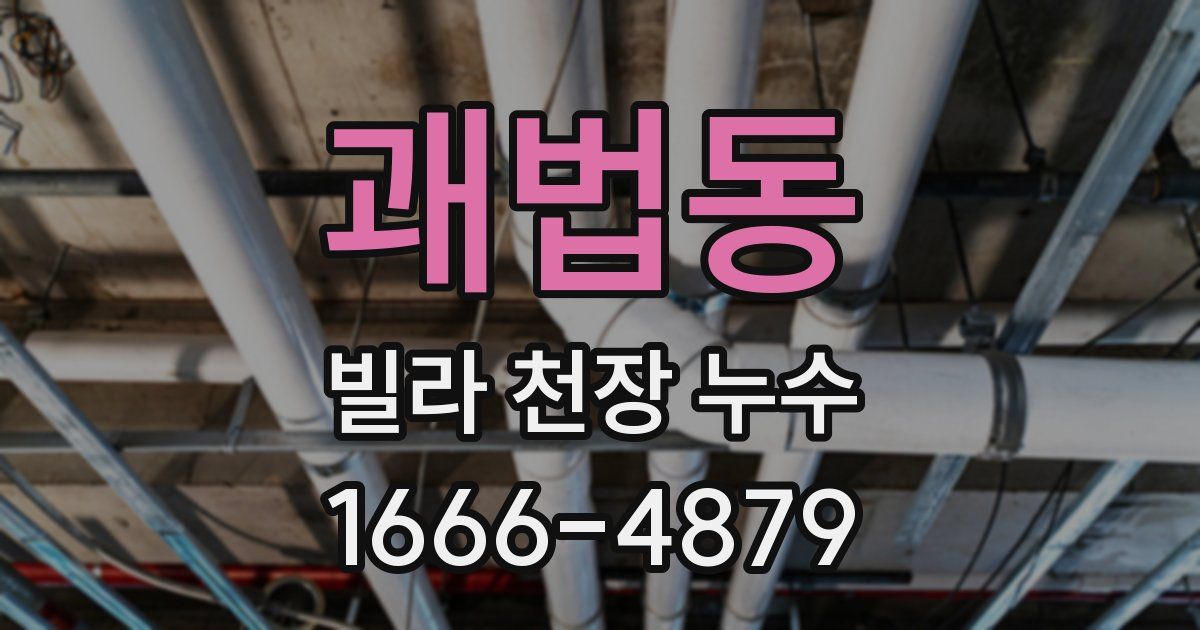 괘법동 빌라 천장 누수