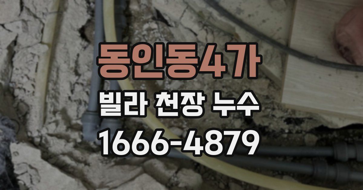 동인동4가 빌라 천장 누수