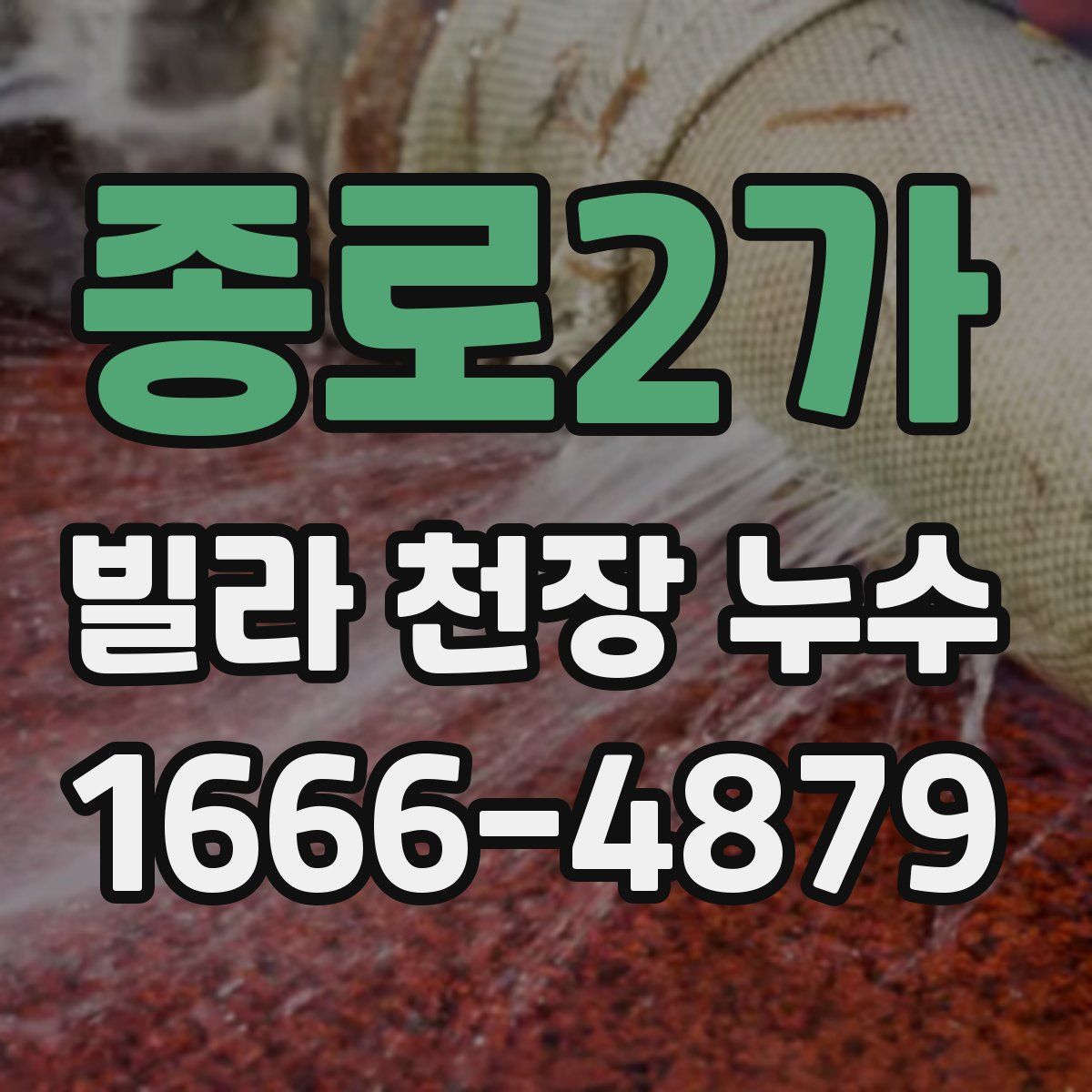 종로2가 빌라 천장 누수