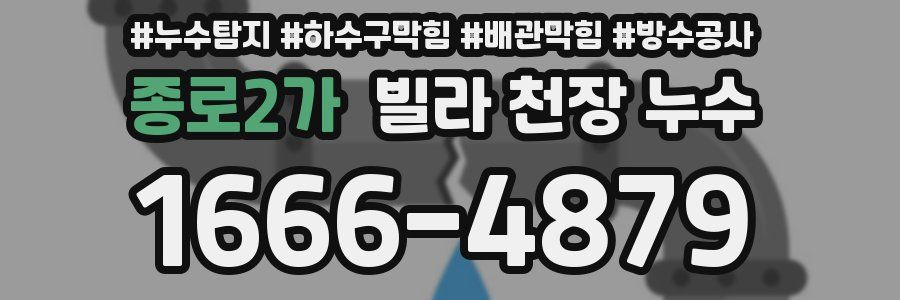 종로2가 빌라 천장 누수