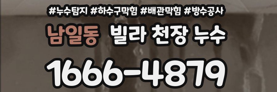남일동 빌라 천장 누수
