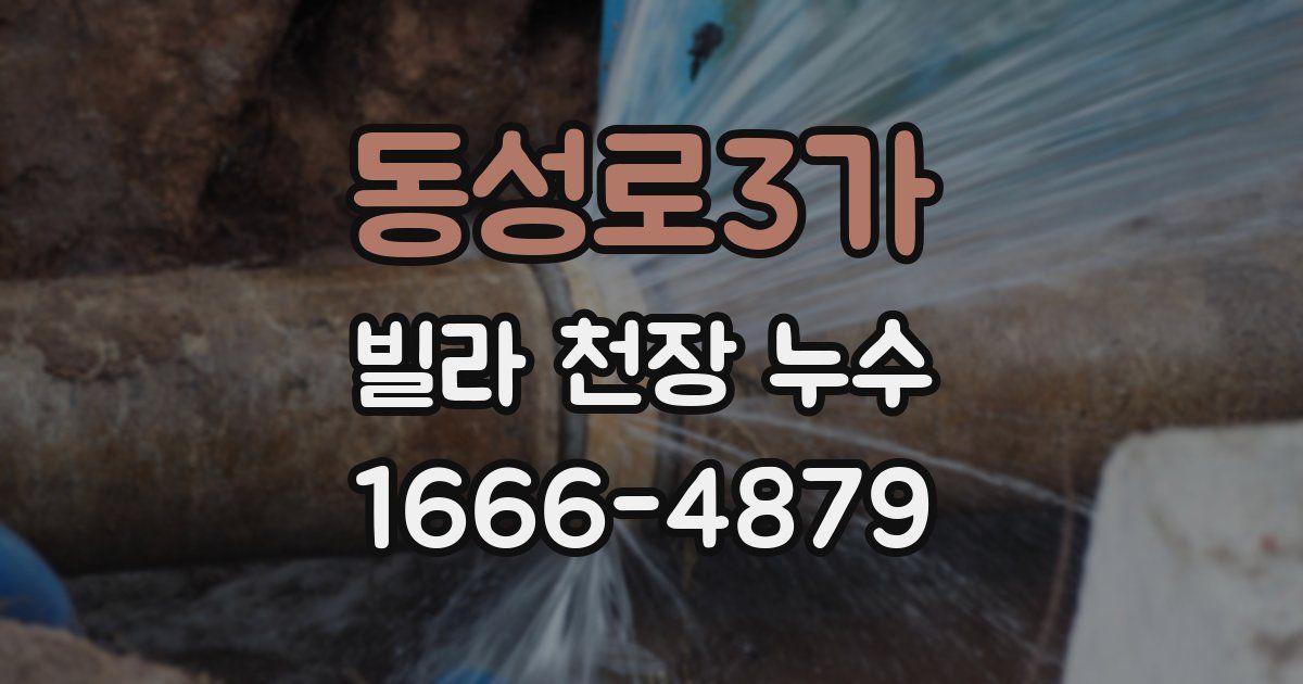 동성로3가 빌라 천장 누수