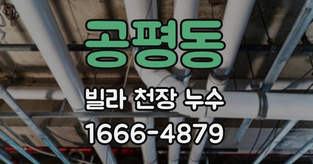 공평동 빌라 천장 누수