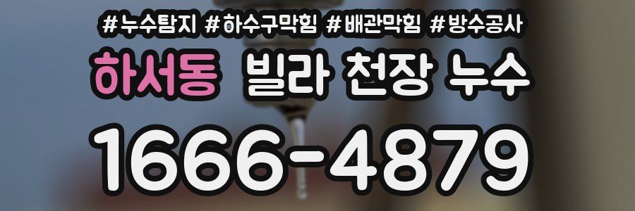하서동 빌라 천장 누수