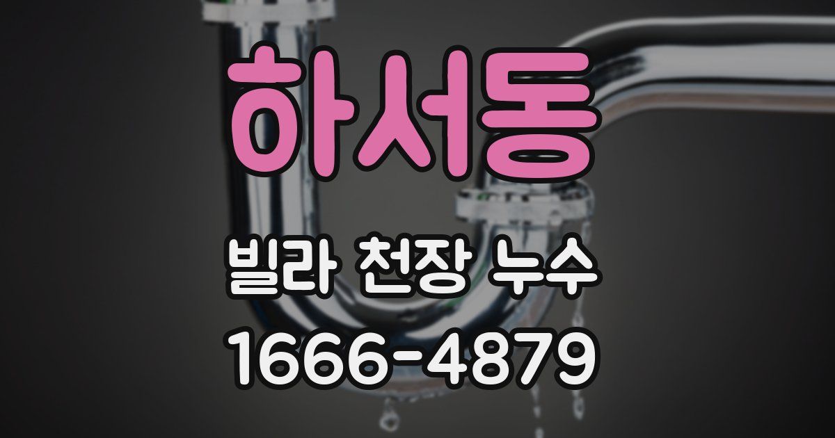 하서동 빌라 천장 누수