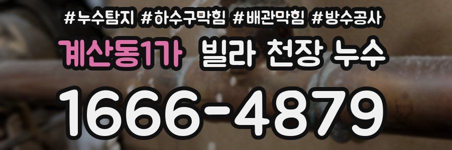 계산동1가 빌라 천장 누수