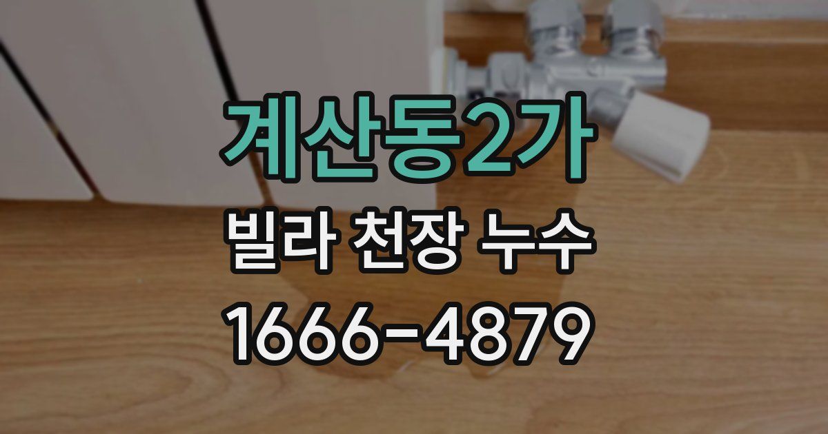 계산동2가 빌라 천장 누수