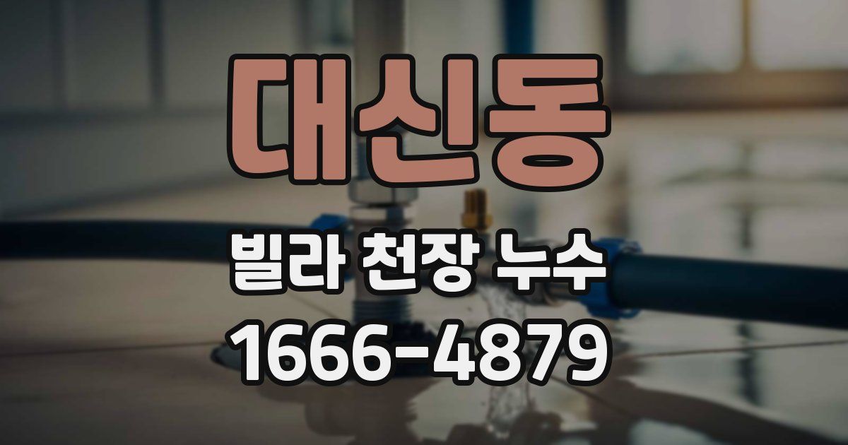 대신동 빌라 천장 누수