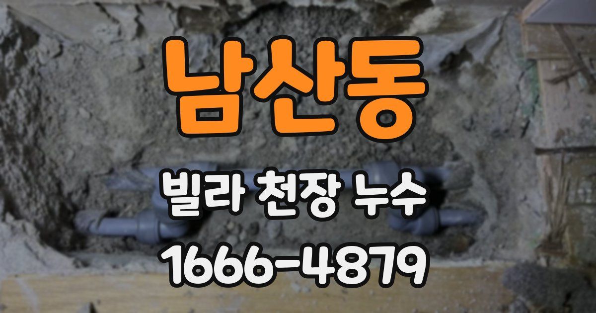 남산동 빌라 천장 누수