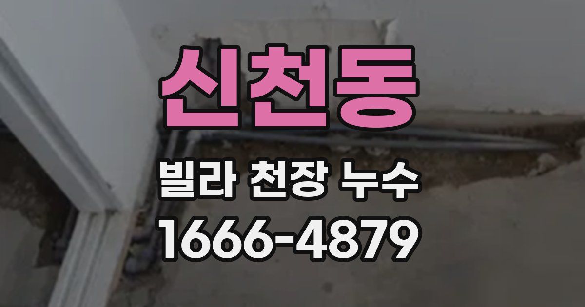 신천동 빌라 천장 누수