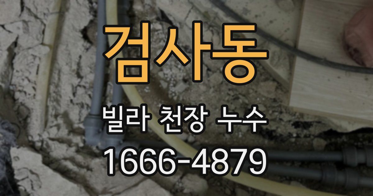 검사동 빌라 천장 누수